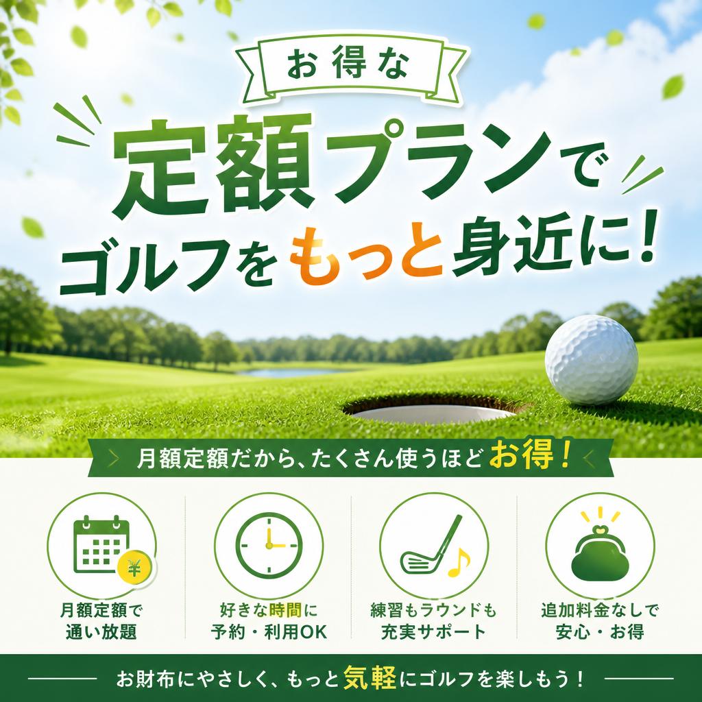 お得な定額プランでゴルフをもっと身近に！